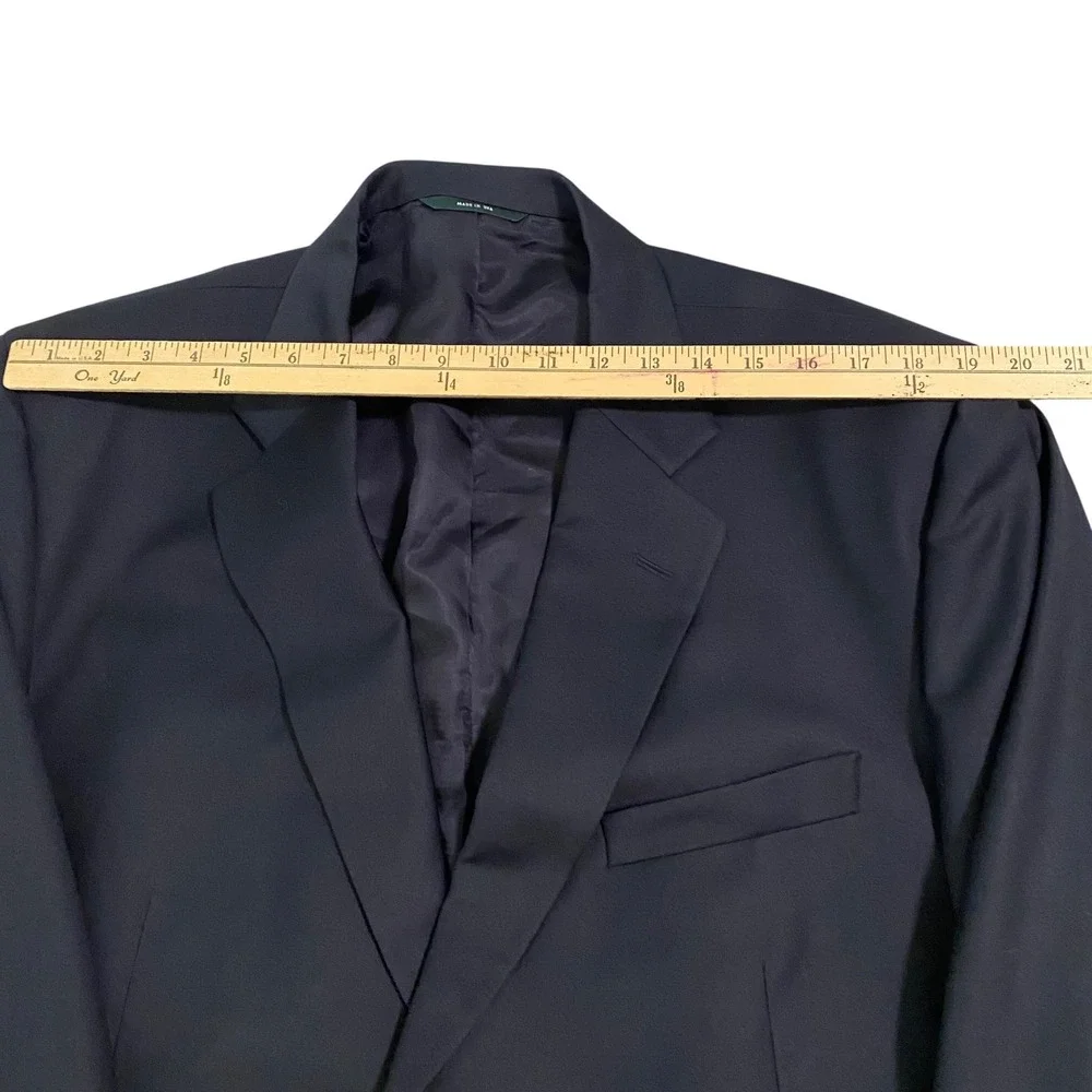 Brooks Brothers Country Club Navy Blazer Loro Piana Super 120s Wool USA 50R Gold